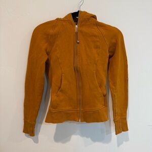 Lululemon Suba Fools Gold Women's Orange Zip-Up Hoodie Size 2 Athleisure Fall